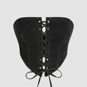 Country outfit Black Denim corset too